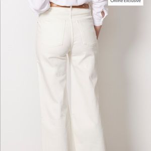 Dl1961 Hepburn Wide Leg Jean - Eggshell size 27